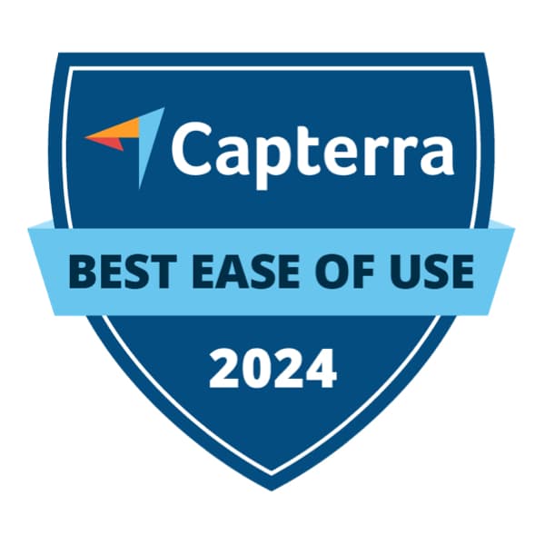Capterra Best Ease of Use award badge
