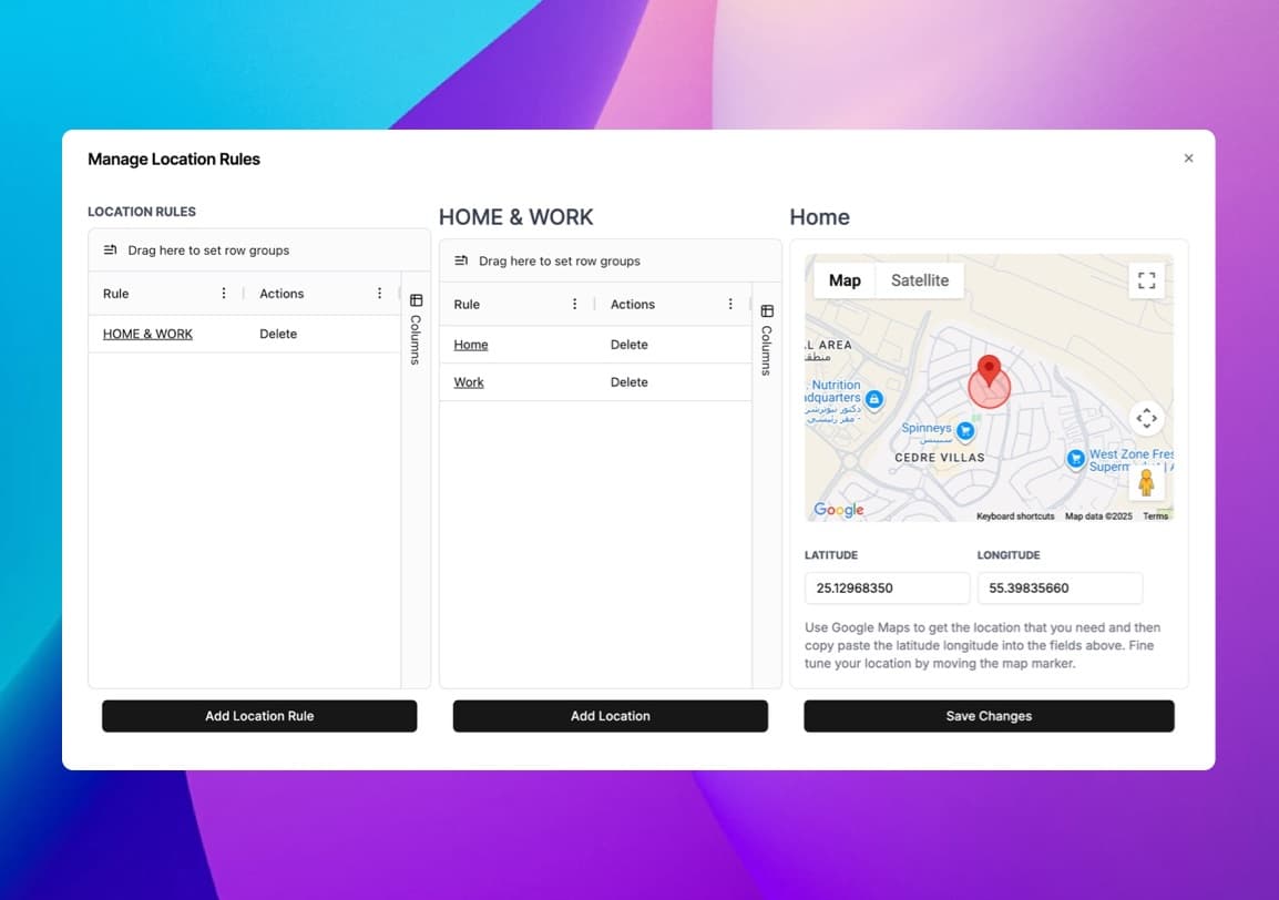 Universal employee scheduling view dashboard