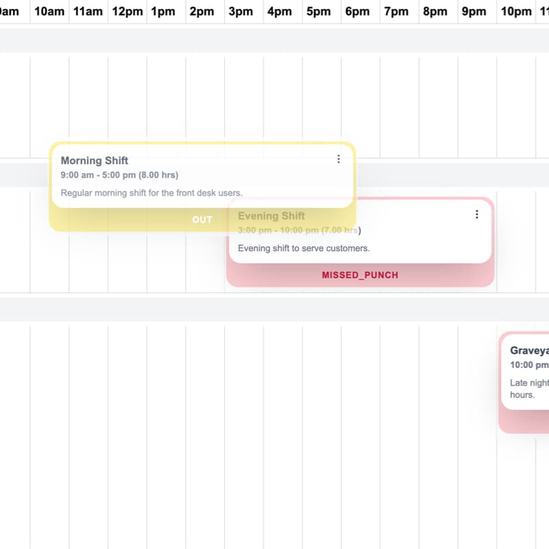 Drag & drop shift builder
