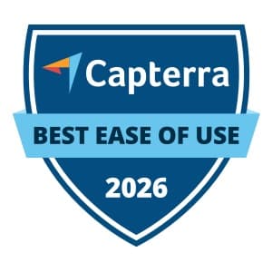 Capterra Best Ease of Use award badge