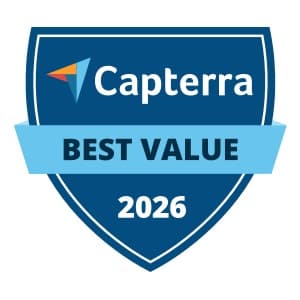 Capterra Best Value award badge