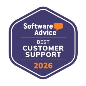 Software Advice Best Customer Support award badge