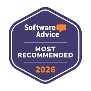 Software Advice Most Recommended award badge